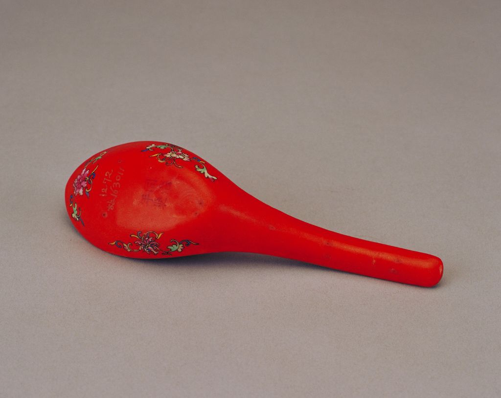 图片[3]-Red Ground Gold Joy Pattern Spoon-China Archive